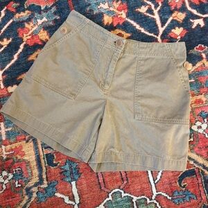 Vintage Jones New York green mid rise cargo mini shorts